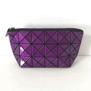 BaoBaoIsseyMiyake - BAOBAO ISSEYMIYAKE(バオバオイッセイミヤケ) ポーチ美品  - パープル×黒 PVC(塩化ビニール)×ポリエステル×ナイロン