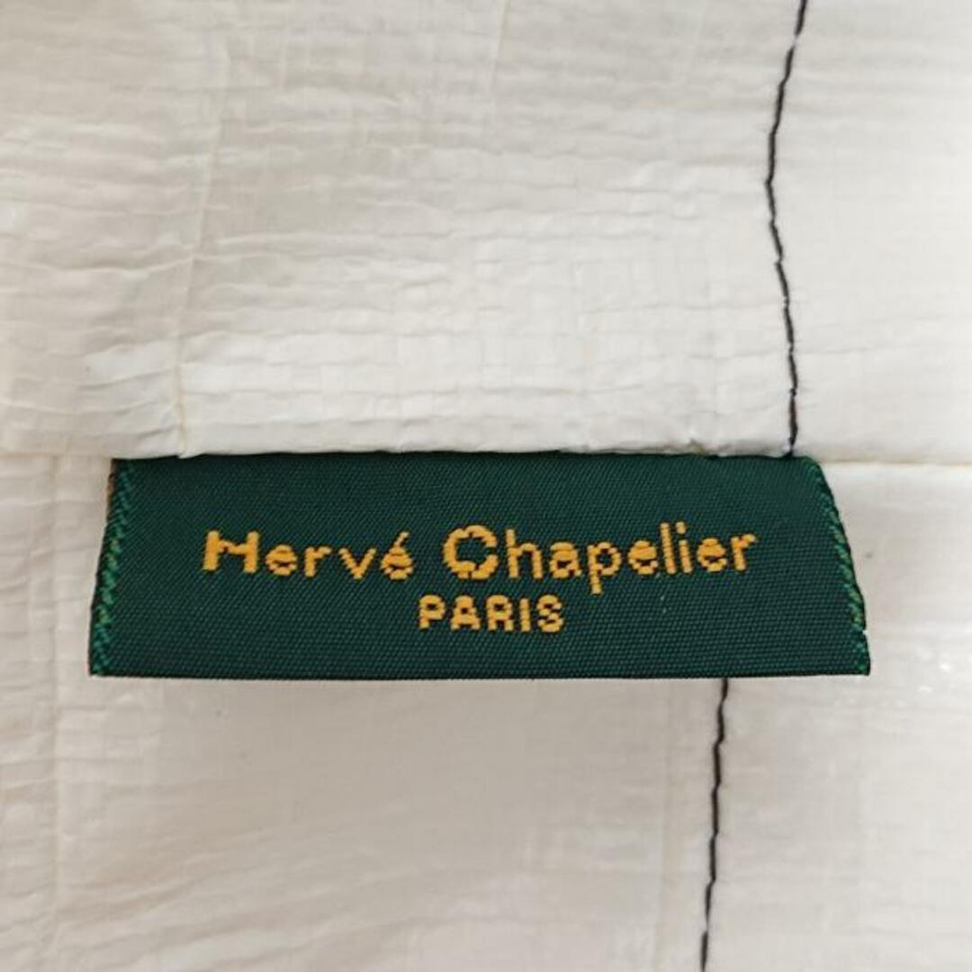 Herve Chapelier(エルベシャプリエ)のHerve Chapelier(エルベシャプリエ) トートバッグ - 白×ブラウン PPライン ポリエチレン×ポリアミド レディースのバッグ(トートバッグ)の商品写真