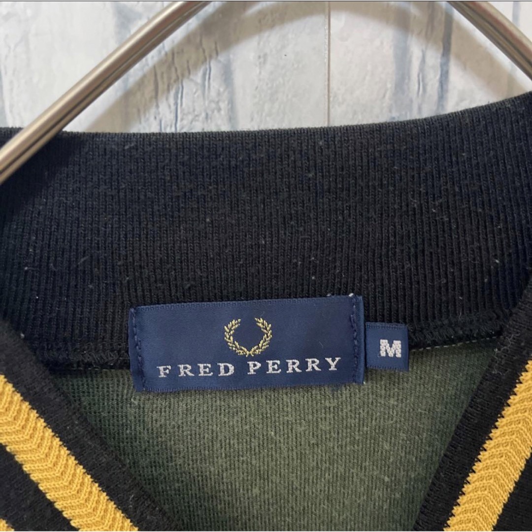 FRED PERRY(フレッドペリー)のフレッドペリー ベロア ジャージ トラックジャケット 刺繍ロゴ M ノーカラー メンズのトップス(ジャージ)の商品写真