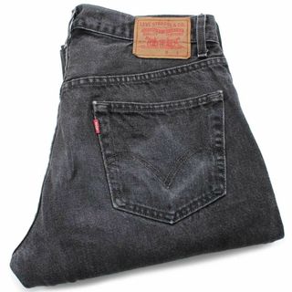 リーバイス(Levi's)の00s メキシコ製 Levi'sリーバイス 505 ブラック デニムパンツ ボロ w34★SDP2573 オールド ジーンズ ストレート リペア フェード(デニム/ジーンズ)