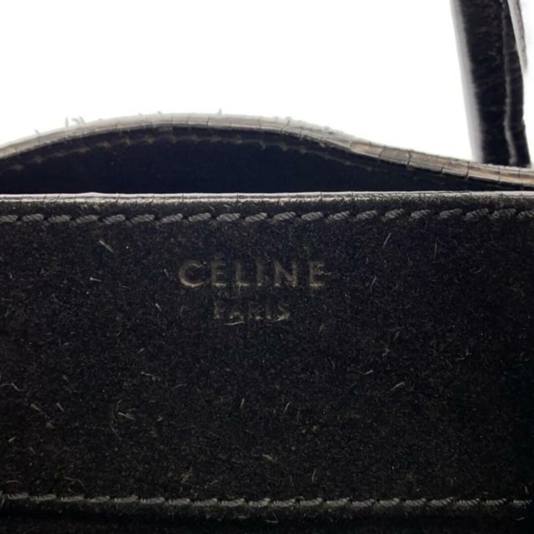 celine(セリーヌ)のCELINE(セリーヌ) トートバッグ ラゲージスモールスクエアファントム 黒 スエード×レザー レディースのバッグ(トートバッグ)の商品写真