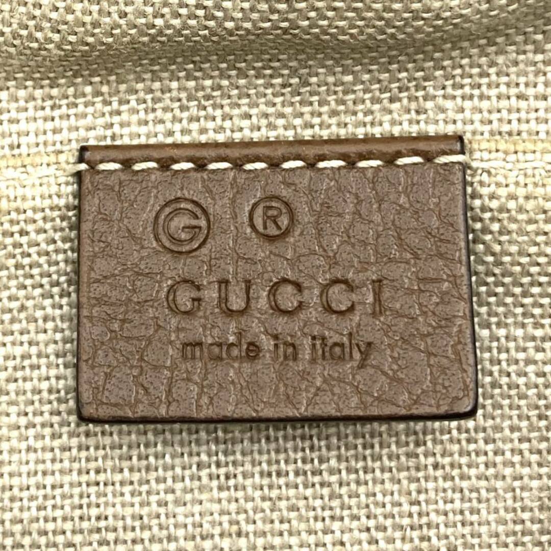 Gucci(グッチ)のGUCCI グッチ   449413  ショルダーバッグ 斜め掛け GGライン GGキャンバス レザー ブラウン ベージュ レディース 【中古】 レディースのバッグ(ショルダーバッグ)の商品写真