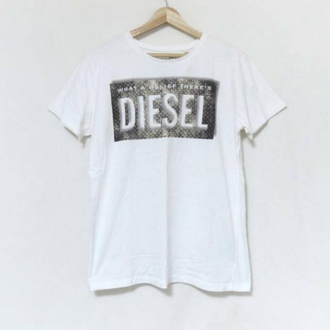 DIESEL(ディーゼル)のDIESEL(ディーゼル) 半袖Tシャツ サイズL メンズ 白×ライトグレー メンズのトップス(Tシャツ/カットソー(半袖/袖なし))の商品写真