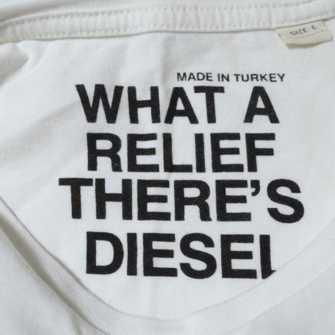 DIESEL(ディーゼル)のDIESEL(ディーゼル) 半袖Tシャツ サイズL メンズ 白×ライトグレー メンズのトップス(Tシャツ/カットソー(半袖/袖なし))の商品写真