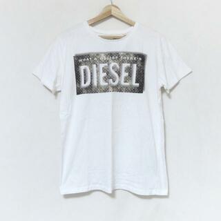 ディーゼル(DIESEL)のDIESEL(ディーゼル) 半袖Tシャツ サイズL メンズ 白×ライトグレー(Tシャツ/カットソー(半袖/袖なし))