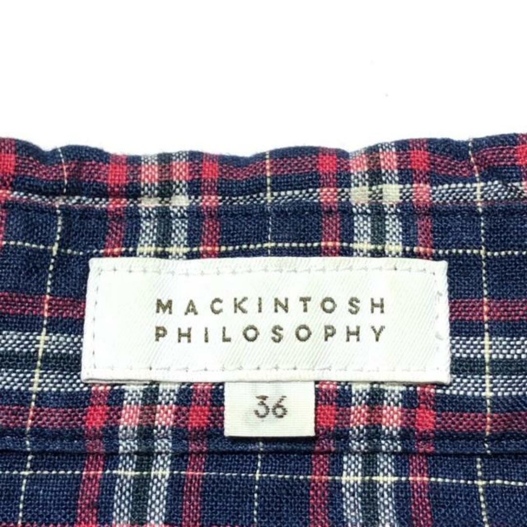 MACKINTOSH PHILOSOPHY(マッキントッシュフィロソフィー)のMACKINTOSH PHILOSOPHY(マッキントッシュフィロソフィー) 長袖シャツ サイズ36 S メンズ ネイビー×レッド×マルチ チェック柄 メンズのトップス(シャツ)の商品写真