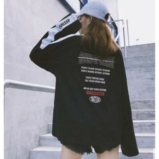 ディーホリック(dholic)の韓国風　オルチャン　カジュアル　スポーティー　カットソー(Tシャツ(長袖/七分))