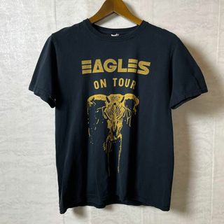 ミュージックティー(MUSIC TEE)のバンドＴシャツ　黒ブラック　イーグルス　ツアーＴシャツ　サイズＭ　メンズ古着(Tシャツ/カットソー(半袖/袖なし))