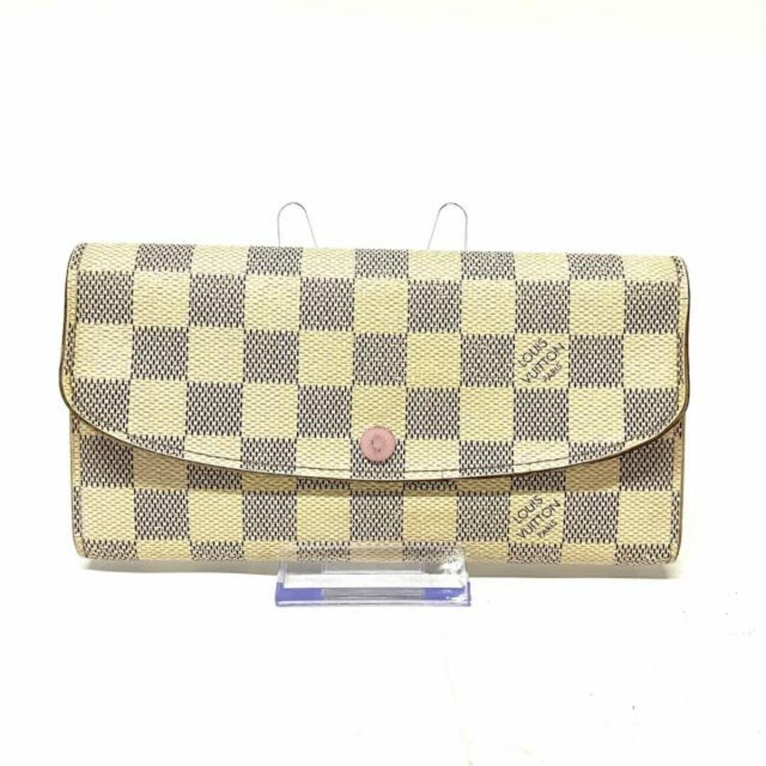 LOUIS VUITTON(ルイヴィトン)のLOUIS VUITTON(ルイヴィトン) 長財布 ダミエ ポルトフォイユエミリー N41625 ローズバレリーヌ  イニシャル刻印 ダミエ・アズール キャンバス レディースのファッション小物(財布)の商品写真