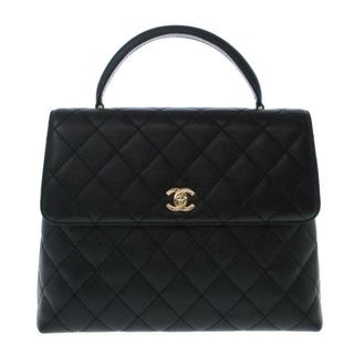 シャネル(CHANEL)のCHANEL(シャネル) ハンドバッグ レディース美品  台形バッグ/マトラッセ A12397 黒 ゴールド金具 キャビアスキン(ハンドバッグ)