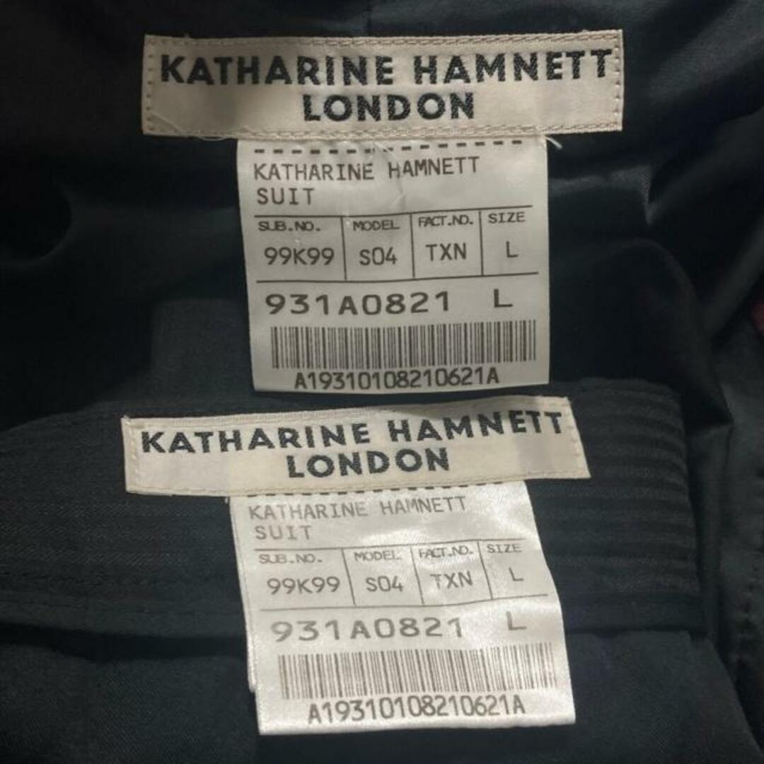 KATHARINE HAMNETT(キャサリンハムネット)のKATHARINEHAMNETT(キャサリンハムネット) シングルスーツ メンズ 黒 ストライプ メンズのスーツ(セットアップ)の商品写真