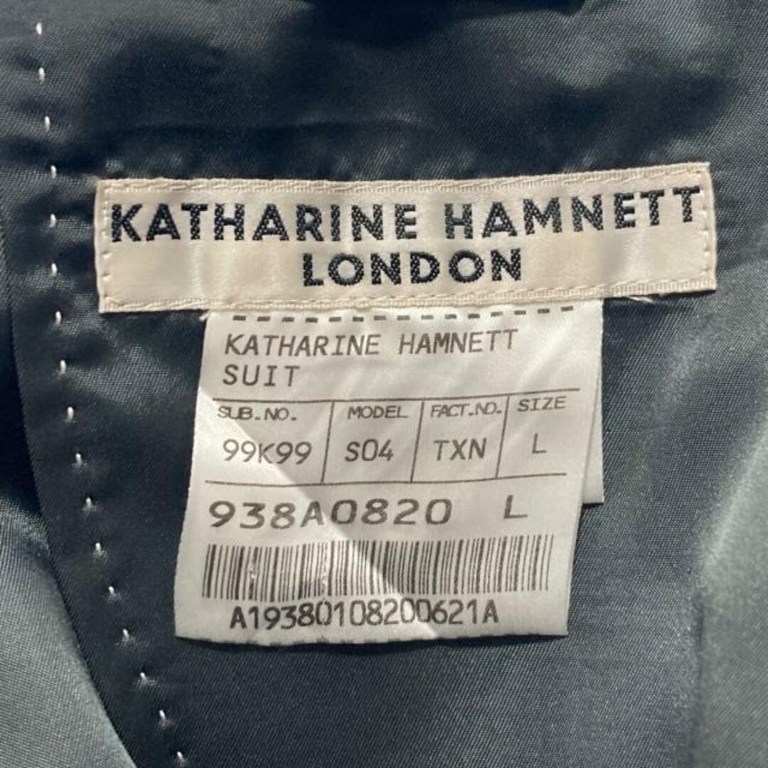 KATHARINE HAMNETT(キャサリンハムネット)のKATHARINEHAMNETT(キャサリンハムネット) シングルスーツ メンズ ライトグレー ストライプ メンズのスーツ(セットアップ)の商品写真