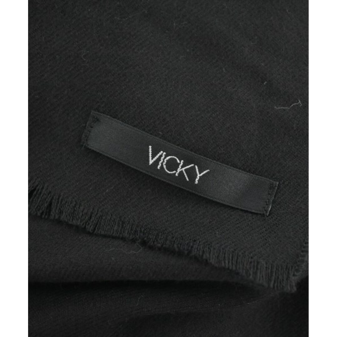VICKY(ビッキー)のVICKY ヴィッキー ストール - 黒 【古着】【中古】 レディースのファッション小物(ストール/パシュミナ)の商品写真