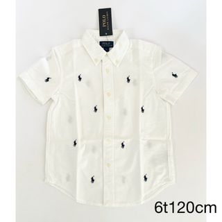 ラルフローレン(Ralph Lauren)の6t120cm 半袖シャツ　白　オックスフォード　ラルフローレン(Tシャツ/カットソー)