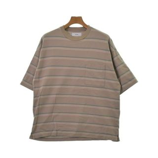 マーカ(marka)のmarka Tシャツ・カットソー 1(S位) ベージュ系x緑系(ボーダー) 【古着】【中古】(Tシャツ/カットソー(半袖/袖なし))