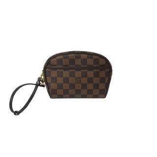 ルイヴィトン(LOUIS VUITTON)のLOUIS VUITTON ルイヴィトン ポシェットイパネマ N51296 ポーチ ダミエキャンバス ブラウン ゴールド金具 美品 中古 62684(ポーチ)