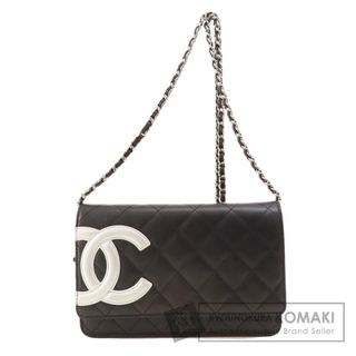 シャネル(CHANEL)のCHANEL チェーンウォレット カンボンライン シルバー金具 長財布（小銭入れあり） カーフ レディース(財布)