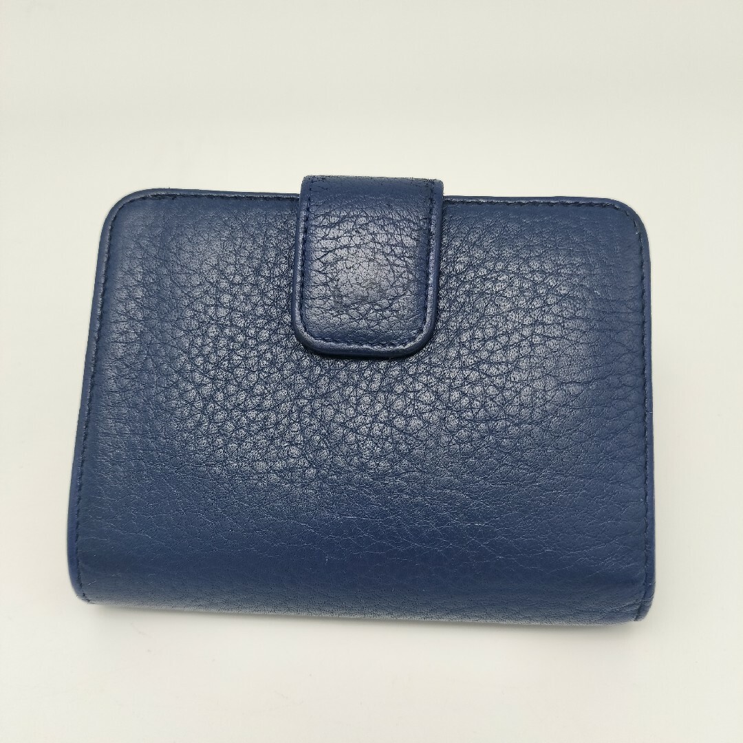 極美品✨プラダ 折り財布 レザー ブルー 極美品✨プラダ 折り財布 レザー ブルー