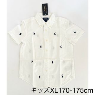 ラルフローレン(Ralph Lauren)のXL170-175cm 半袖シャツ　白　オックスフォード メンズM相当(Tシャツ/カットソー(半袖/袖なし))