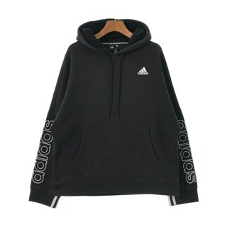 アディダス(adidas)のadidas アディダス パーカー 2XS 黒 【古着】【中古】(パーカー)