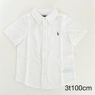 ラルフローレン(Ralph Lauren)の3t100cm 半袖シャツ　白　オックスフォード　ラルフローレン(Tシャツ/カットソー)