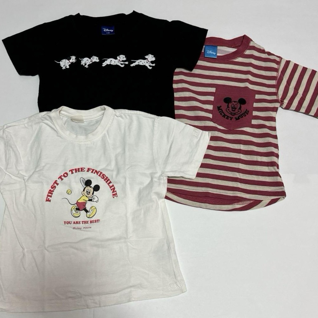 しまむら(シマムラ)のディズニー半袖Tシャツ　3枚セット キッズ/ベビー/マタニティのキッズ服男の子用(90cm~)(Tシャツ/カットソー)の商品写真