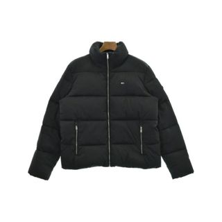 トミージーンズ(TOMMY JEANS)のTOMMY JEANS トミージーンズ ダウンジャケット/ダウンベスト L 黒 【古着】【中古】(ダウンジャケット)