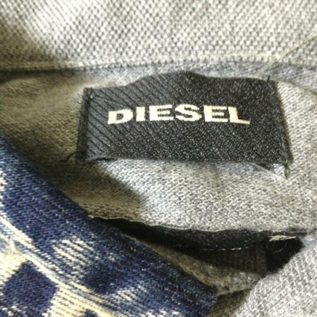 DIESEL(ディーゼル)のDIESEL(ディーゼル) 半袖ポロシャツ サイズXS メンズ新品同様  - グレー×マルチ 綿 メンズのトップス(ポロシャツ)の商品写真