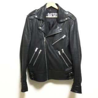 ディーゼル(DIESEL)のDIESEL(ディーゼル) ジャケット サイズL メンズ - 黒 ライダース/ダブル/春/秋 レザー(その他)