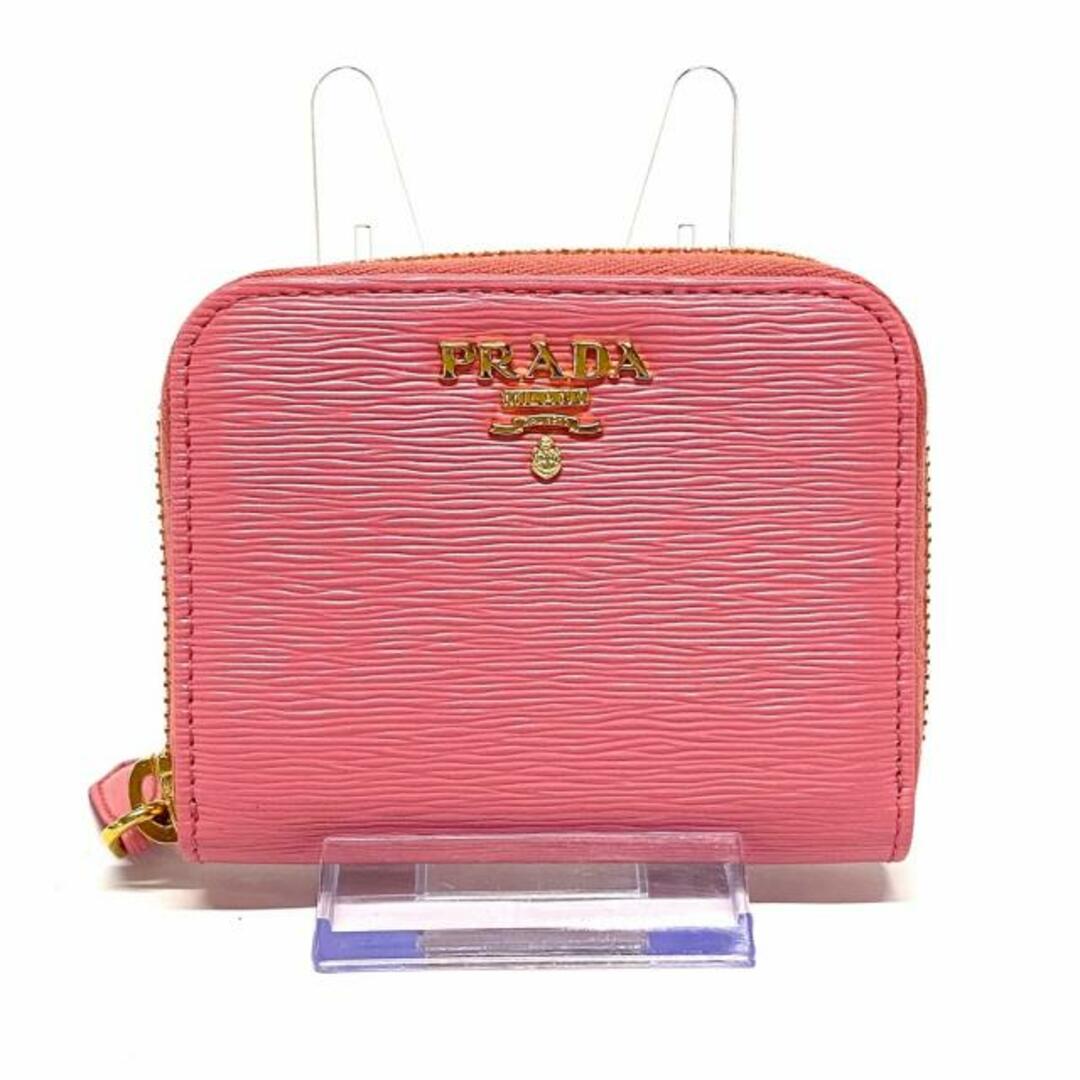 PRADA(プラダ)のPRADA(プラダ) コインケース美品  - 1MM268 ピンク ラウンドファスナー レザー レディースのファッション小物(コインケース)の商品写真