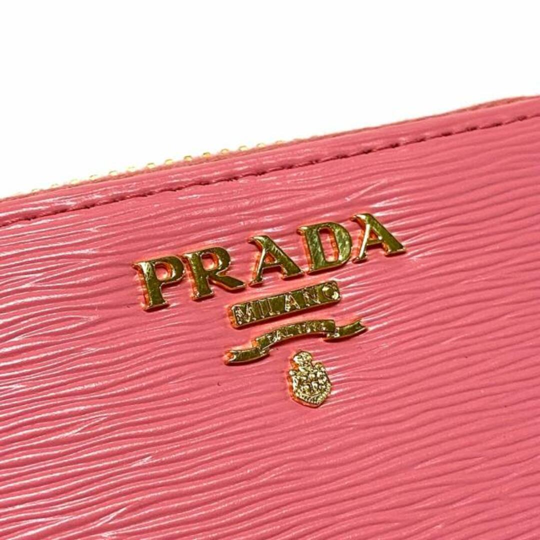 PRADA(プラダ)のPRADA(プラダ) コインケース美品  - 1MM268 ピンク ラウンドファスナー レザー レディースのファッション小物(コインケース)の商品写真