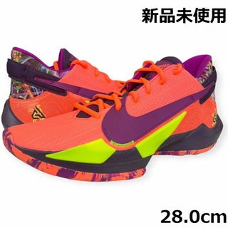 ナイキ(NIKE)の新品 ナイキ メンズ バッシュ フリーク2 ローカット オレンジ 28.0cm(バスケットボール)