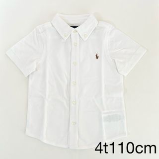 ラルフローレン(Ralph Lauren)の4t110cm 半袖シャツ　白　オックスフォード　ラルフローレン(Tシャツ/カットソー)