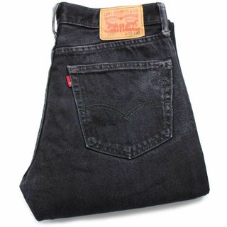 リーバイス(Levi's)のLevi'sリーバイス 505 リペア ブラック デニムパンツ w32 L32★SDP2562 ジーンズ ストレート サークルR ダメージ ボロ(デニム/ジーンズ)