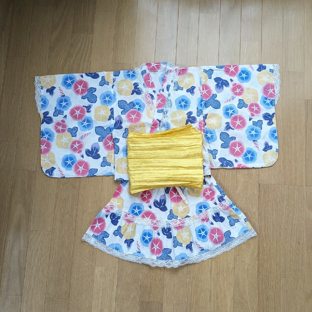 浴衣ドレス　甚平　女の子　120 キッズ/ベビー/マタニティのキッズ服女の子用(90cm~)(甚平/浴衣)の商品写真