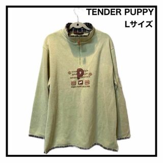 【TENDER PUPPY】　トレーナー　スウェット　トップス　ハーフジップ　L