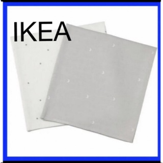 IKEA LEN レーン モスリン, 水玉模様/月模様　70x70 cm 2枚組(タオル/バス用品)