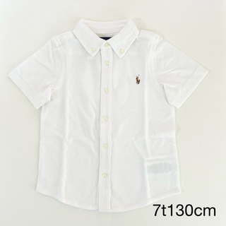 ラルフローレン(Ralph Lauren)の7t130cm 半袖シャツ　白　オックスフォード　ラルフローレン(Tシャツ/カットソー)