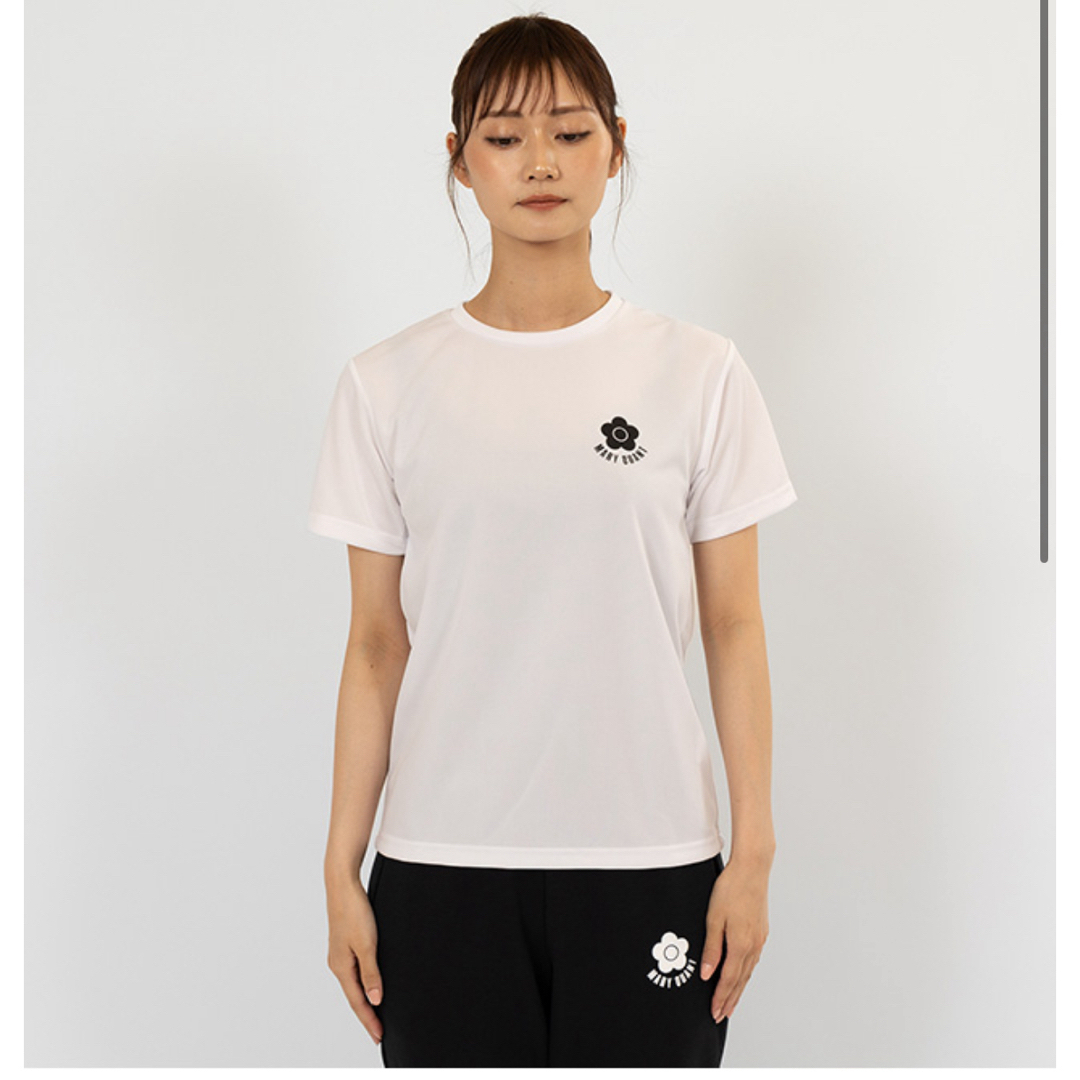 MARY QUANT(マリークワント)のマリークワント　ロゴドライタッチTシャツ　ホワイトL レディースのトップス(Tシャツ(半袖/袖なし))の商品写真