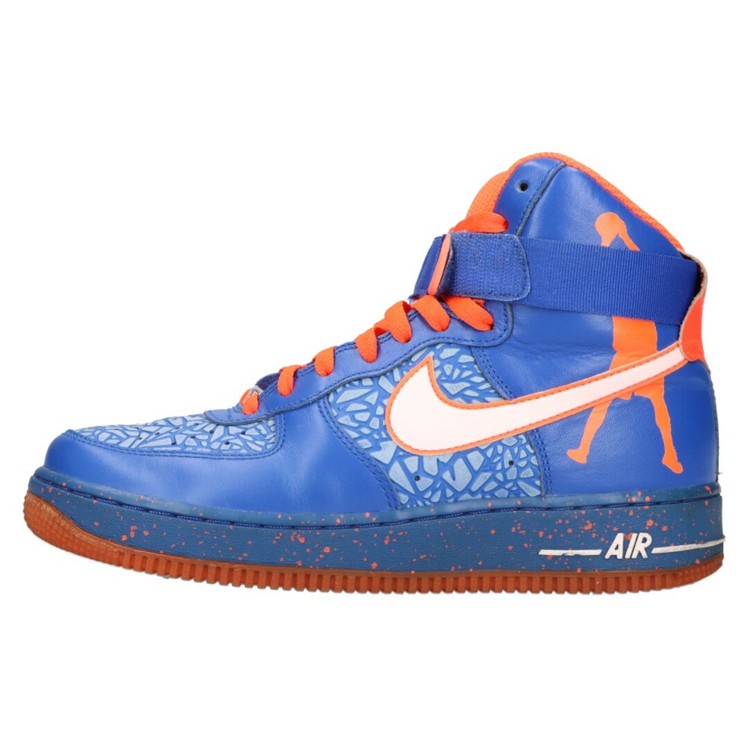 NIKE(ナイキ)のNIKE ナイキ Air Force 1 High Comfort Premium エアフォース1 ハイ コンフォート プレミアム ラシード スニーカー 624185-400 ブルー/オレンジ US8/26cm メンズの靴/シューズ(スニーカー)の商品写真