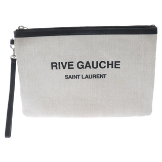サンローラン(Saint Laurent)のSAINT LAURENT PARIS サンローランパリ RIVE GAUCHE リヴゴーシュ クラッチバッグ PLB565722 アイボリー/ブラック(セカンドバッグ/クラッチバッグ)