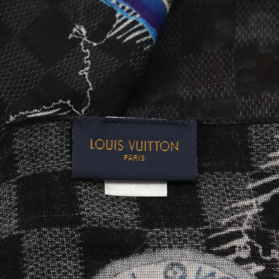 LOUIS VUITTON(ルイヴィトン)のLOUIS VUITTON ルイヴィトン 19AW エトール・ダミエグラフィット・マップ ストール M75902 ブラック メンズのファッション小物(ストール)の商品写真