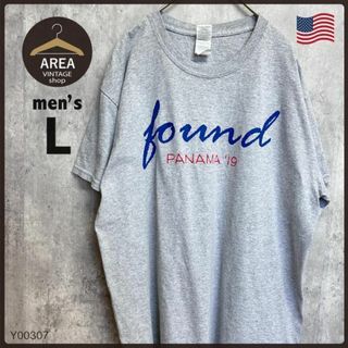 ヴィンテージ(VINTAGE)のUSA Tシャツ半袖メンズ古着LアメリカDILDANギルダングレー丸首(Tシャツ/カットソー(半袖/袖なし))