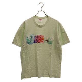 シュプリーム(Supreme)のSUPREME シュプリーム 23SS Watercolor tee Pale green ウォーターカラー ロゴプリント クルーネック半袖Tシャツ グリーン(Tシャツ/カットソー(半袖/袖なし))