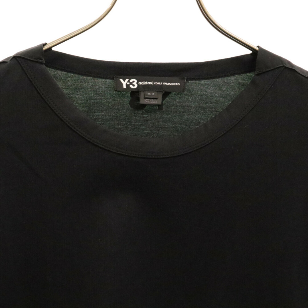 Y-3(ワイスリー)のY-3 ワイスリー サイドテープデザイン クルーネック 長袖Tシャツ ブラック 16C001 メンズのトップス(Tシャツ/カットソー(七分/長袖))の商品写真