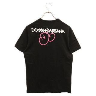 ドルチェアンドガッバーナ(DOLCE&GABBANA)のDOLCE & GABBANA ドルチェアンドガッバーナ Spray Paint DG Logo Print Tee ロゴプリント 半袖クルーネックTシャツ ブラック/ピンク G8KBAT-G7F1Q(Tシャツ/カットソー(半袖/袖なし))