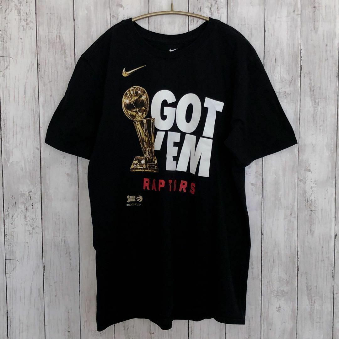 NIKE(ナイキ)のナイキNike　黒ブラック　半袖Ｔシャツ　サイズＭ　メンズ　古着 メンズのトップス(Tシャツ/カットソー(半袖/袖なし))の商品写真