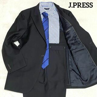 ジェイプレス(J.PRESS)のジェイプレス　美品　スーツセット　ブラック　L相当　黒無地(セットアップ)