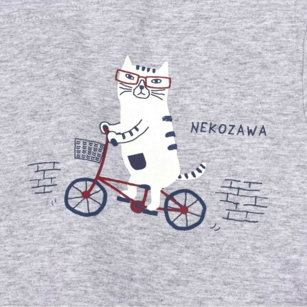 ネコ　七分袖Tシャツ　猫　ねこ　クスグル　かわいい　Aライン　春向け メンズのトップス(Tシャツ/カットソー(半袖/袖なし))の商品写真