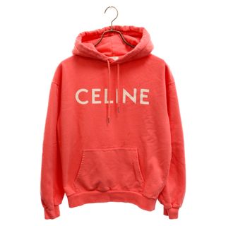 CELINE セリーヌ 22SS クラシックロゴプリント ルーズプルオーバーパーカー ピンク レディース 2Y321670Q